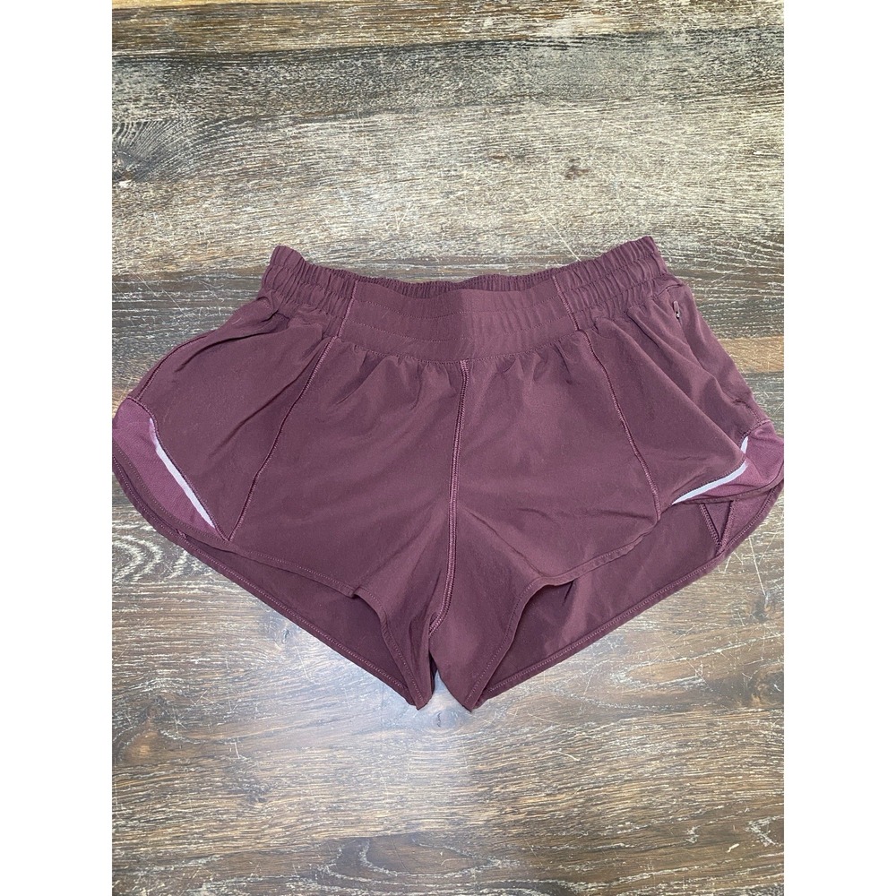 Lululemon Hotty Hot Shorts ll Swift Lined Maroon Reflective Pocket XS